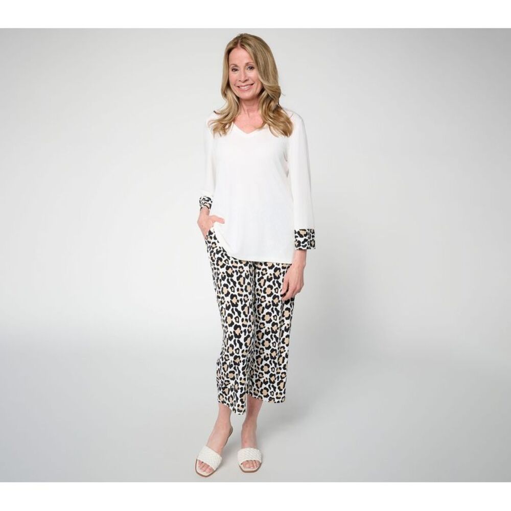 Susan Graver Women's Plus Sz Set 1X Make Your Black/Double Espress A728311